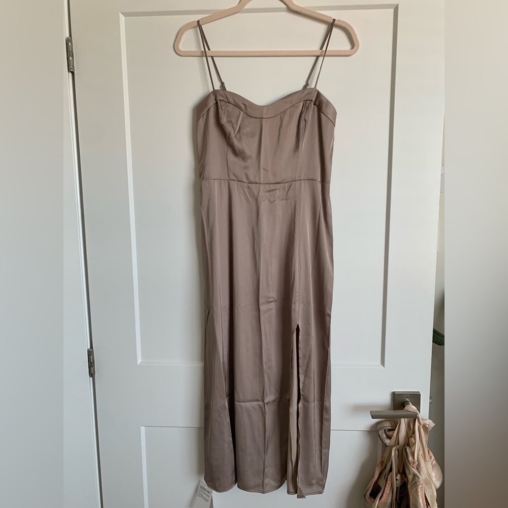Abercrombie and Fitch Satin Dress in Champagne Size S